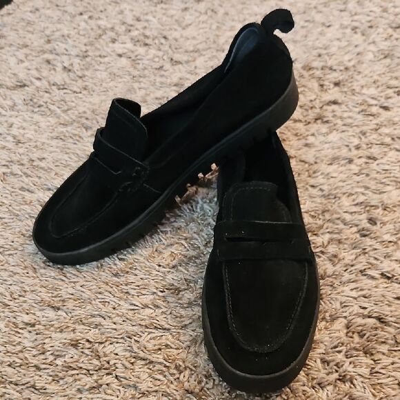 Vionic Uptown Black Suede Loafers Size 9.5 | Arch Support Comfort Slip-On - Picture 1 of 7